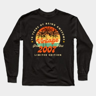 15 Year Old Gifts Vintage 2007 Limited Edition 15th Birthday Long Sleeve T-Shirt